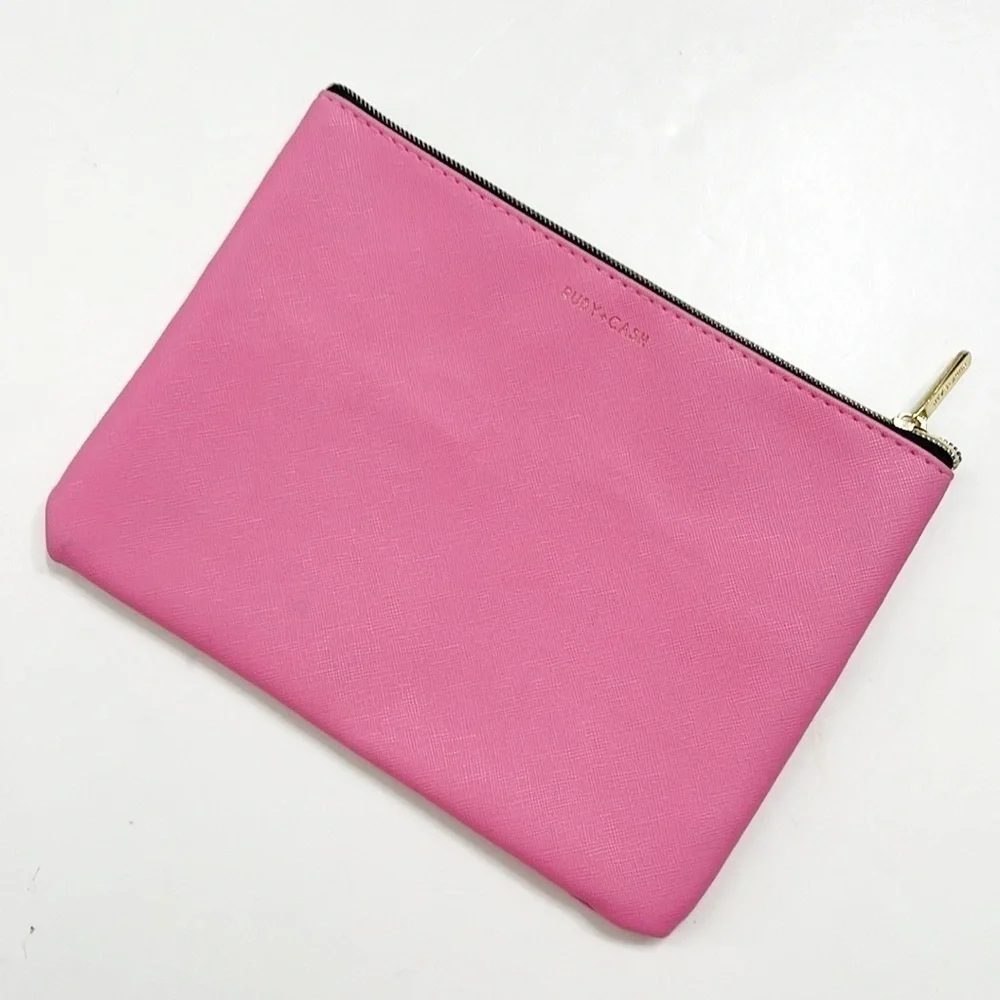 Ruby + Cash Babe Life pink zip up pouch